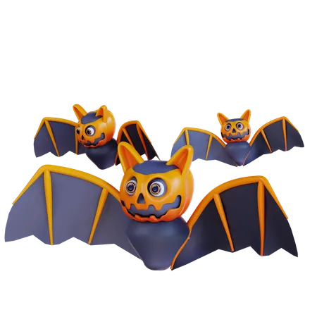 Halloweens Bats  3D Icon