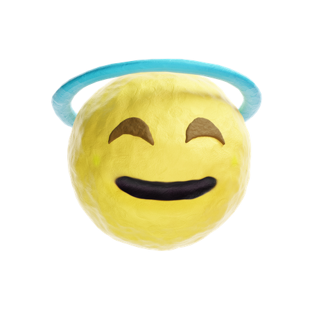 Halo Emoji  3D Logo