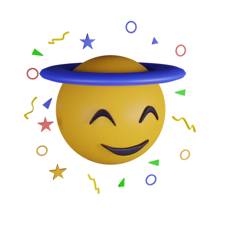 Halo Emoji 3 D Icon Contains PNG BLEND GLTF And OBJ Files 3D Icon