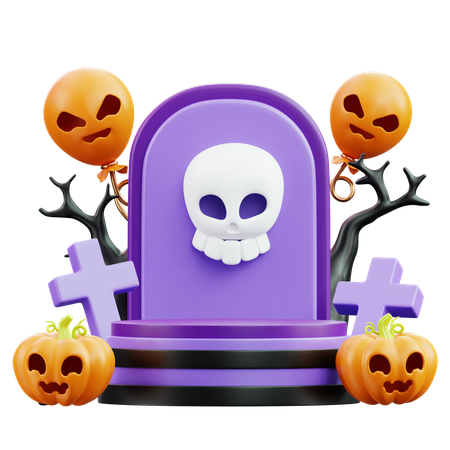 Haloween Podium 4  3D Icon