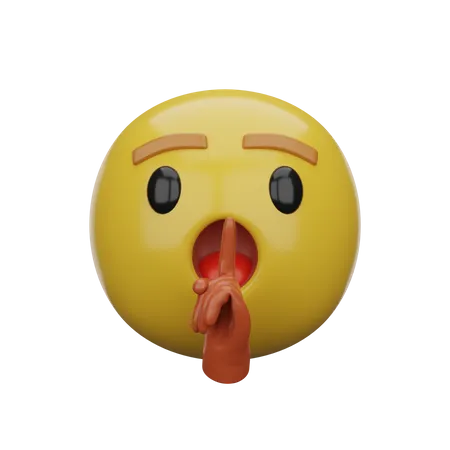 Den Mund halten  3D Emoji