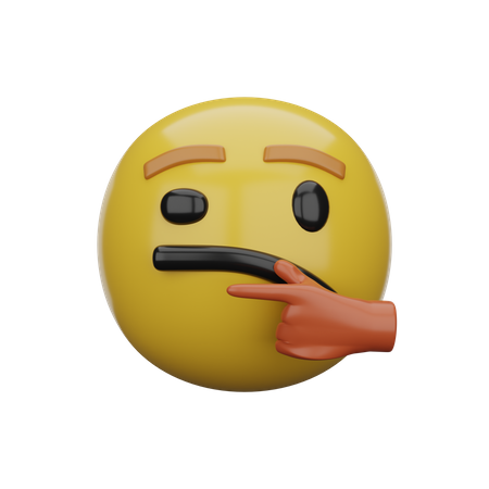 Den Mund halten  3D Emoji