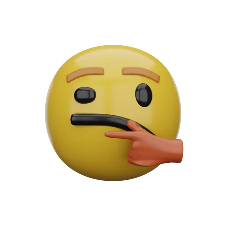 Den Mund halten  3D Emoji