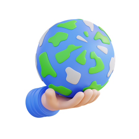 Globus halten  3D Icon