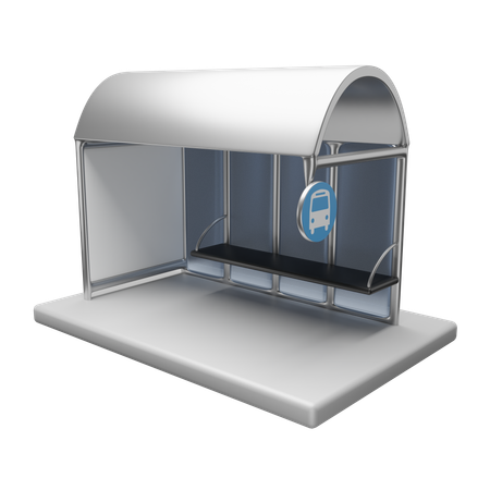 Halte Bus  3D Icon