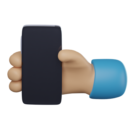 Telefon in der hand halten  3D Icon