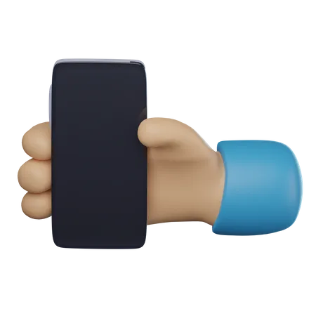 Telefon in der hand halten  3D Icon