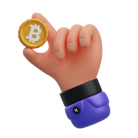 Bitcoin halten  3D Icon