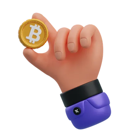 Bitcoin halten  3D Icon