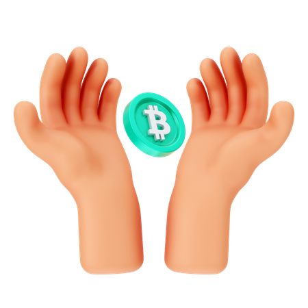 Bitcoin halten  3D Icon