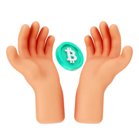 Bitcoin halten  3D Icon