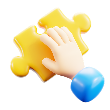 Puzzle halten  3D Icon