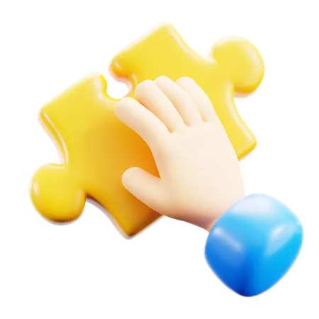 Puzzle halten  3D Icon