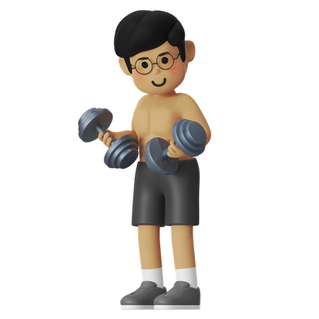 Haltère de remise en forme  3D Illustration