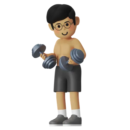 Haltère de remise en forme  3D Illustration