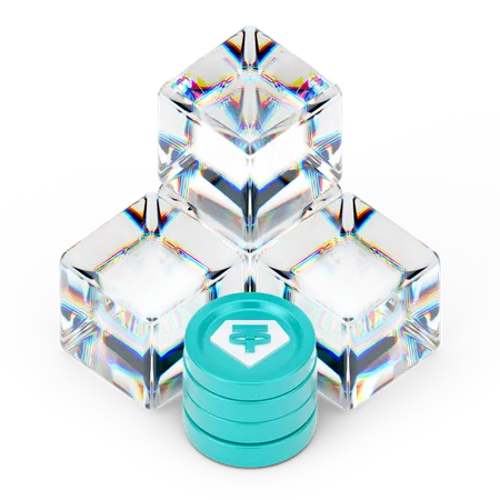 Tether-Würfel  3D Icon