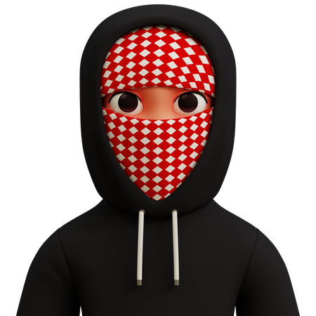 Hamas Avatar With Jacket  3D Icon