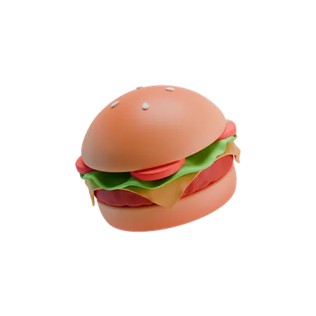 Hamburger 3 D Illustration 3D Icon