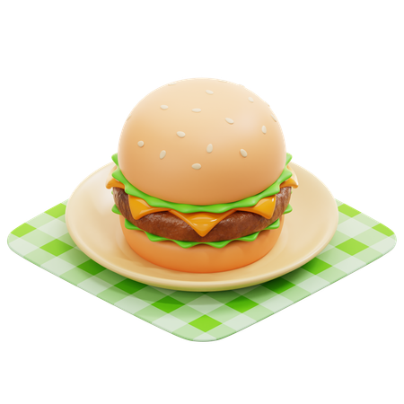 Burger  3D Icon