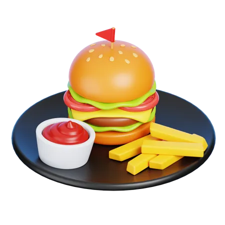 Burger  3D Icon