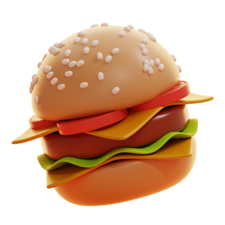 ハンバーガー  3D Icon