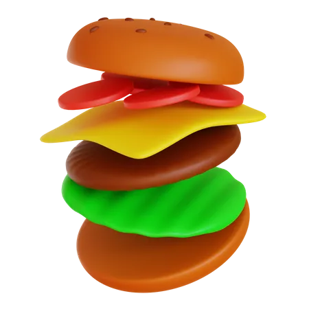 Hamburger  3D Icon