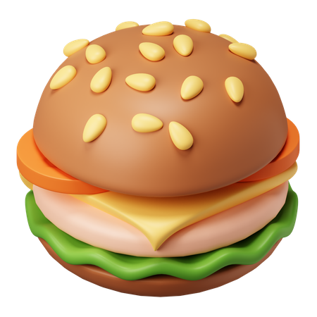 Burger  3D Illustration