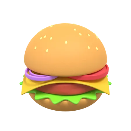 Hamburger  3D Illustration