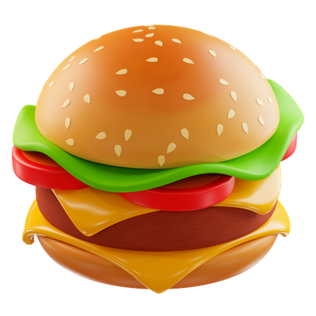 Burger  3D Illustration