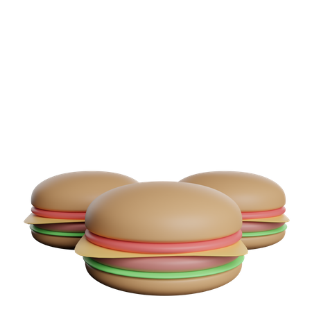 Burger  3D Illustration