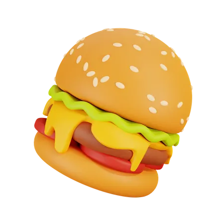 Burger  3D Illustration