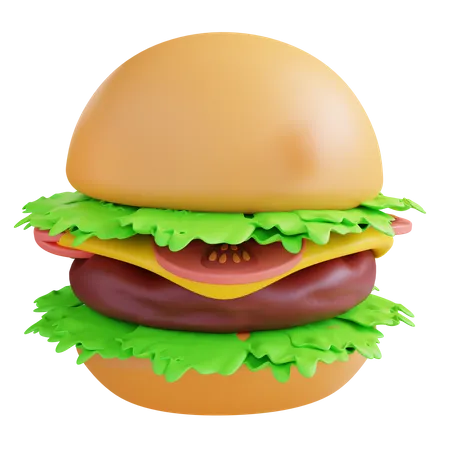 3 D Illustration Cheese Burger 3D Icon