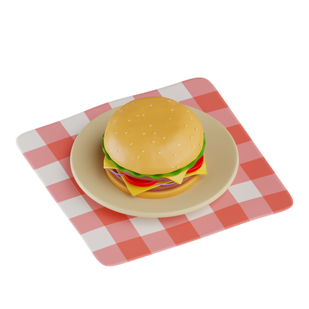 Burger  3D Icon