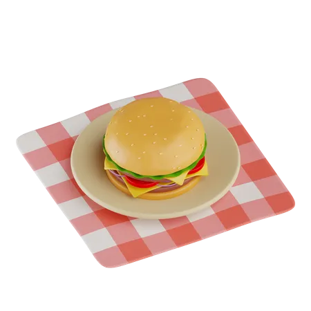 Burger  3D Icon