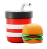 Hamburger And Soft Drink