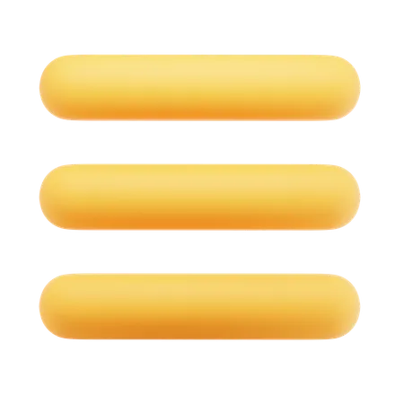 Hamburger Menu  3D Icon