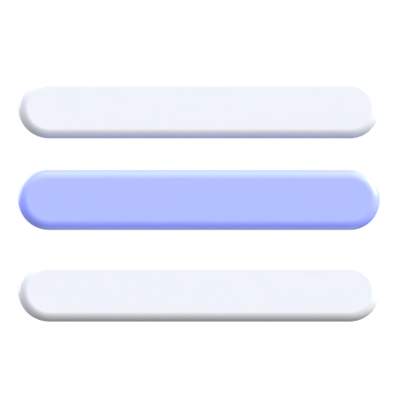Hamburger Menu  3D Icon