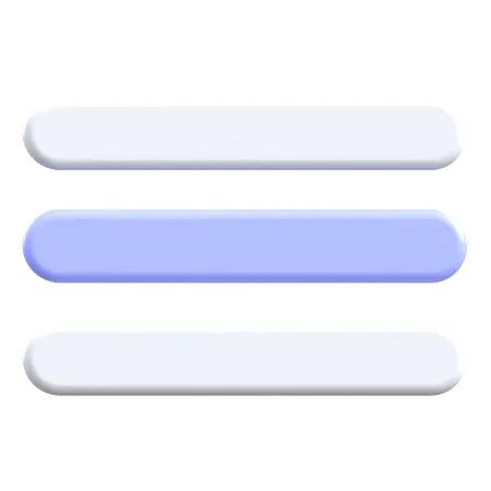 Hamburger Menu  3D Icon