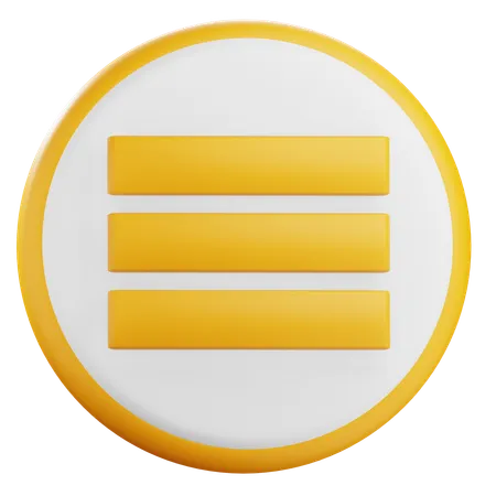 Hamburger Menu  3D Icon