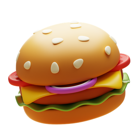 Hambúrguer  3D Icon