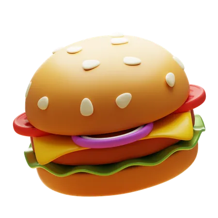 Hambúrguer  3D Icon