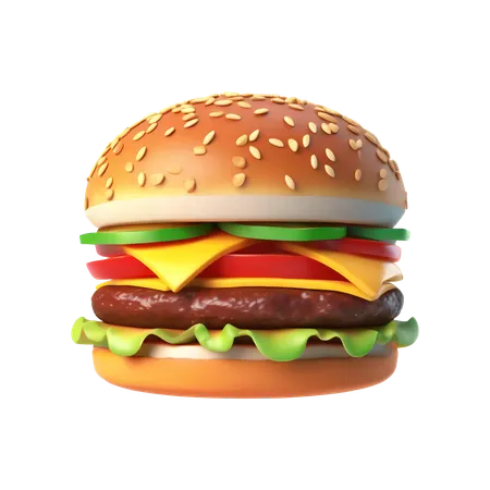 Hambúrguer  3D Icon