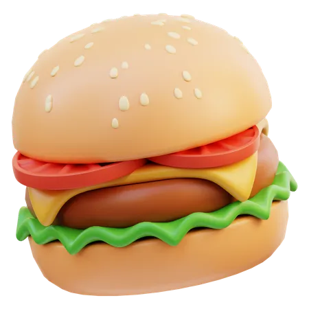 Hambúrguer  3D Icon