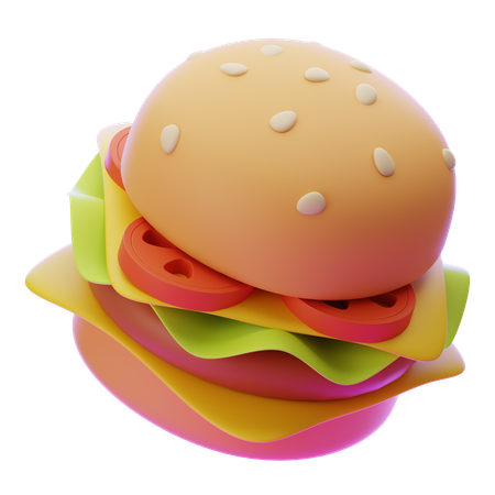 Hambúrguer  3D Icon