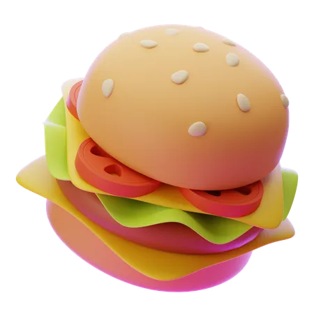 Hambúrguer  3D Icon