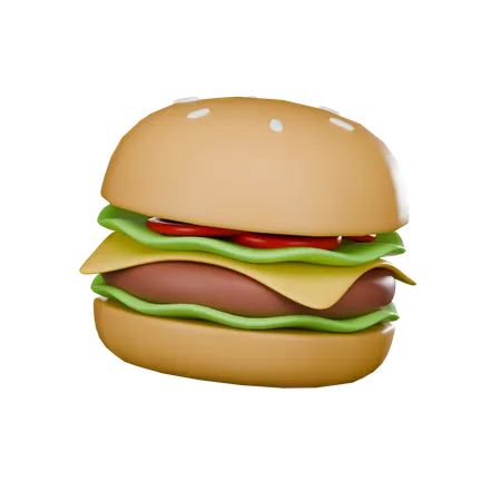 Hambúrguer  3D Icon