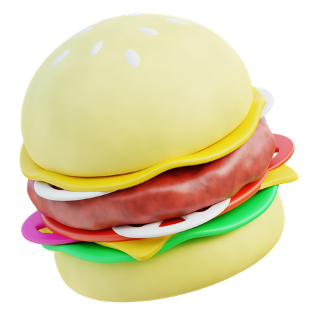 Hambúrguer  3D Icon