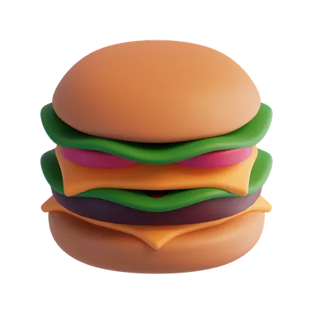 Hambúrguer  3D Icon