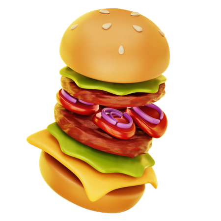 Hambúrguer  3D Icon