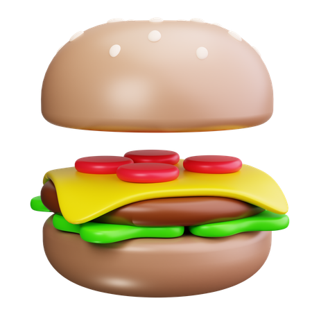 Hambúrguer  3D Icon